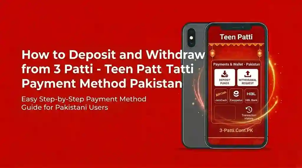 How to Deposit and Withdraw from 3 Patti